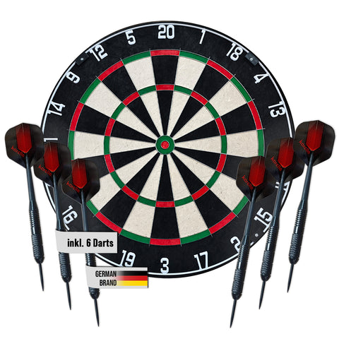 Karella - Dartboard BullOut Set inkl. 2 Satz Steeldarts