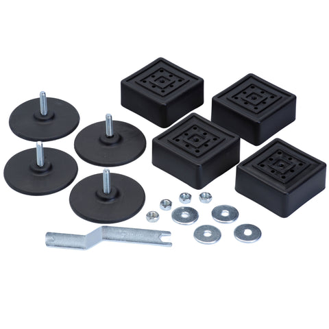 Garlando - Höhenversteller schwarze Metallbeine 90 x 90 mm 4er Set