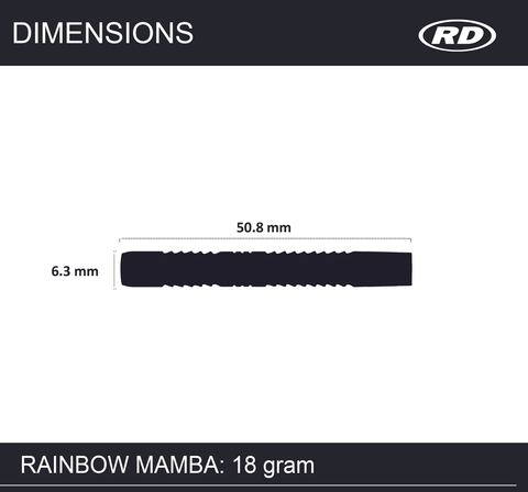 3-Snakebite-Rainbow-Mamba-18g-Soft-Tip-Dimensions