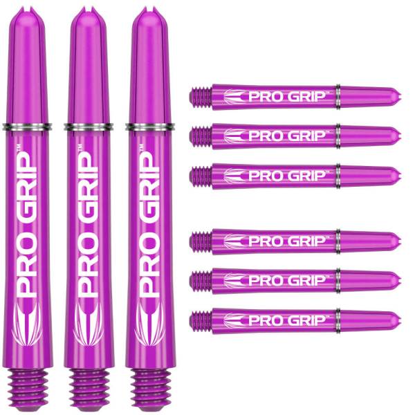 TARGET PRO GRIP - PURPLE - SHORT - 9 Stück Dart Shafts