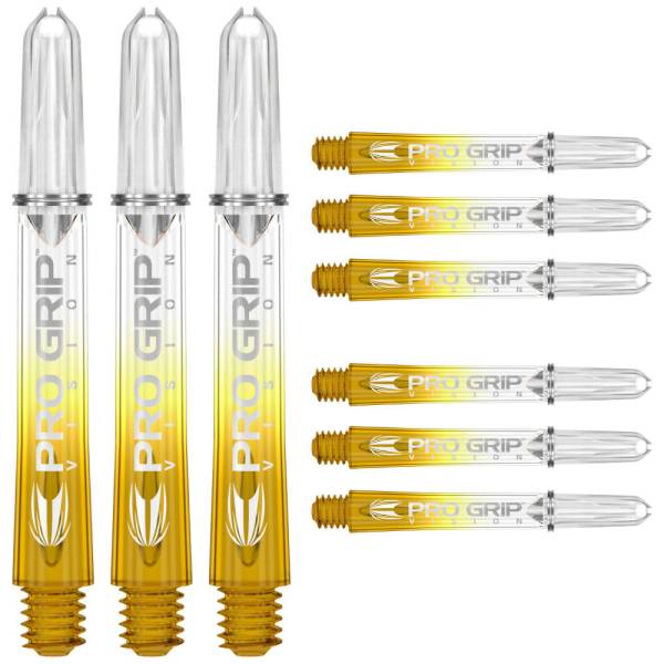 TARGET PRO GRIP VISION - YELLOW - SHORT - 9 pieces dart shafts