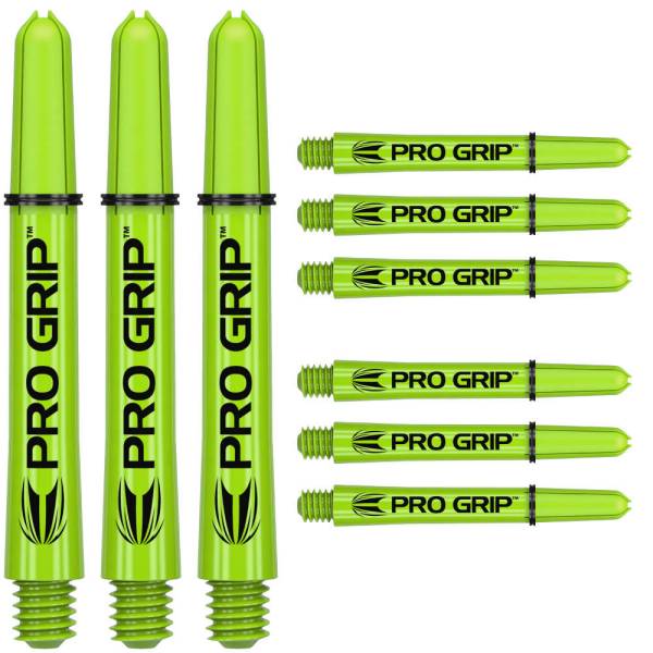 TARGET PRO GRIP - LIME - MEDIUM - 9 Stück Dart Shafts