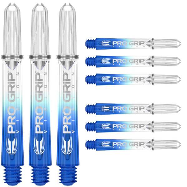 TARGET PRO GRIP VISION - BLUE - INTERMEDIATE - 9 Stück Dart Shafts