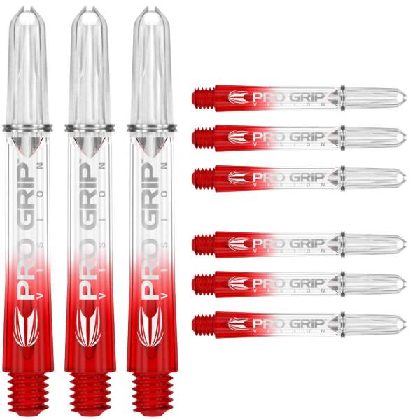 TARGET PRO GRIP VISION - RED - MEDIUM - 9 Stück Dart Shafts